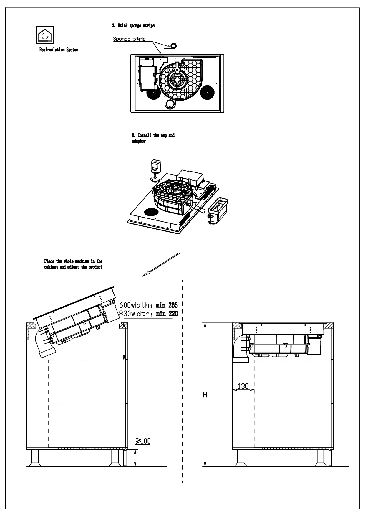 Kochfeldabzug Backdraft Downdraft Muldenabzug Induktion 83 cm Calima Respekta