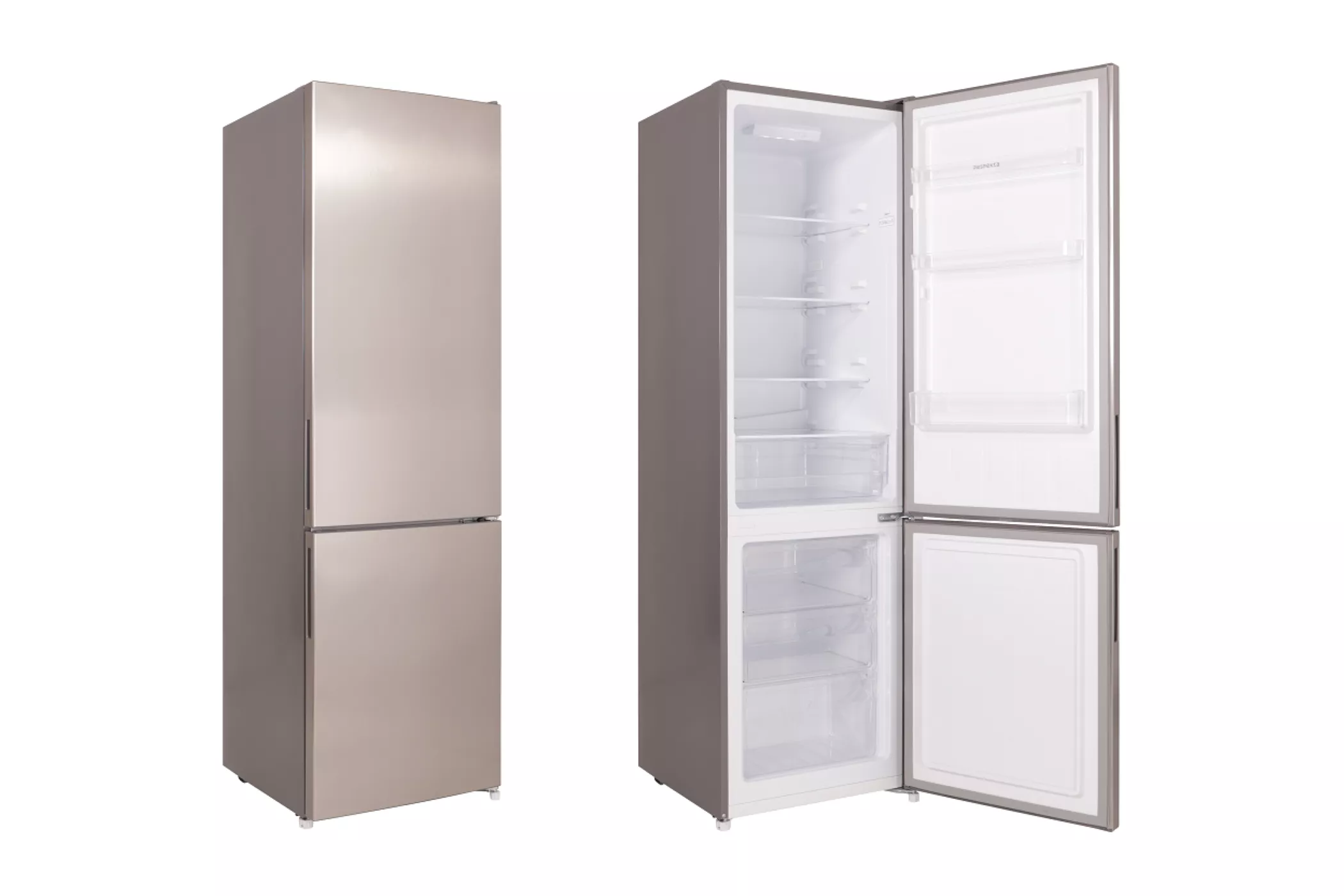 Kühlschrank Kühl Gefrierkombination Standgerät freistehend Inox Look Respekta