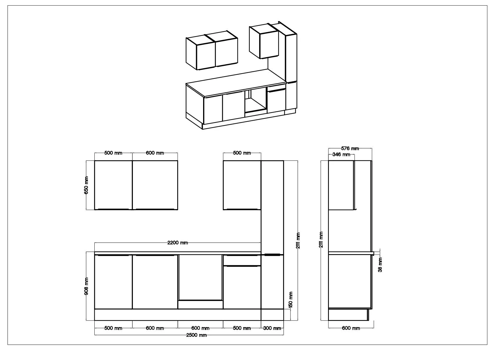 Küche Küchenzeile Küchenblock Marleen Premium 310 cm Grau Artisan Eiche Respekta