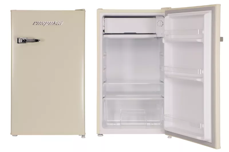 Kühlschrank Kältefach freistehend Retro 83 cm 90 Liter Creme Respekta