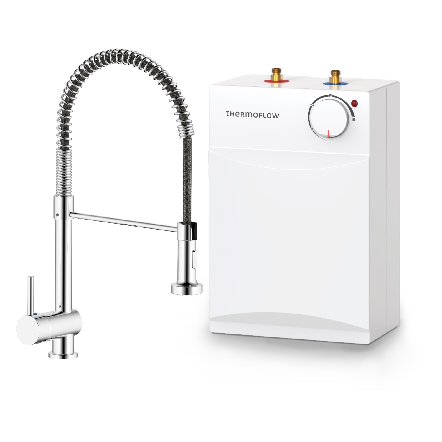 Boiler Warmwasserspeicher 5 L Untertisch steckerfertig + Armatur 2 kW Thermoflow