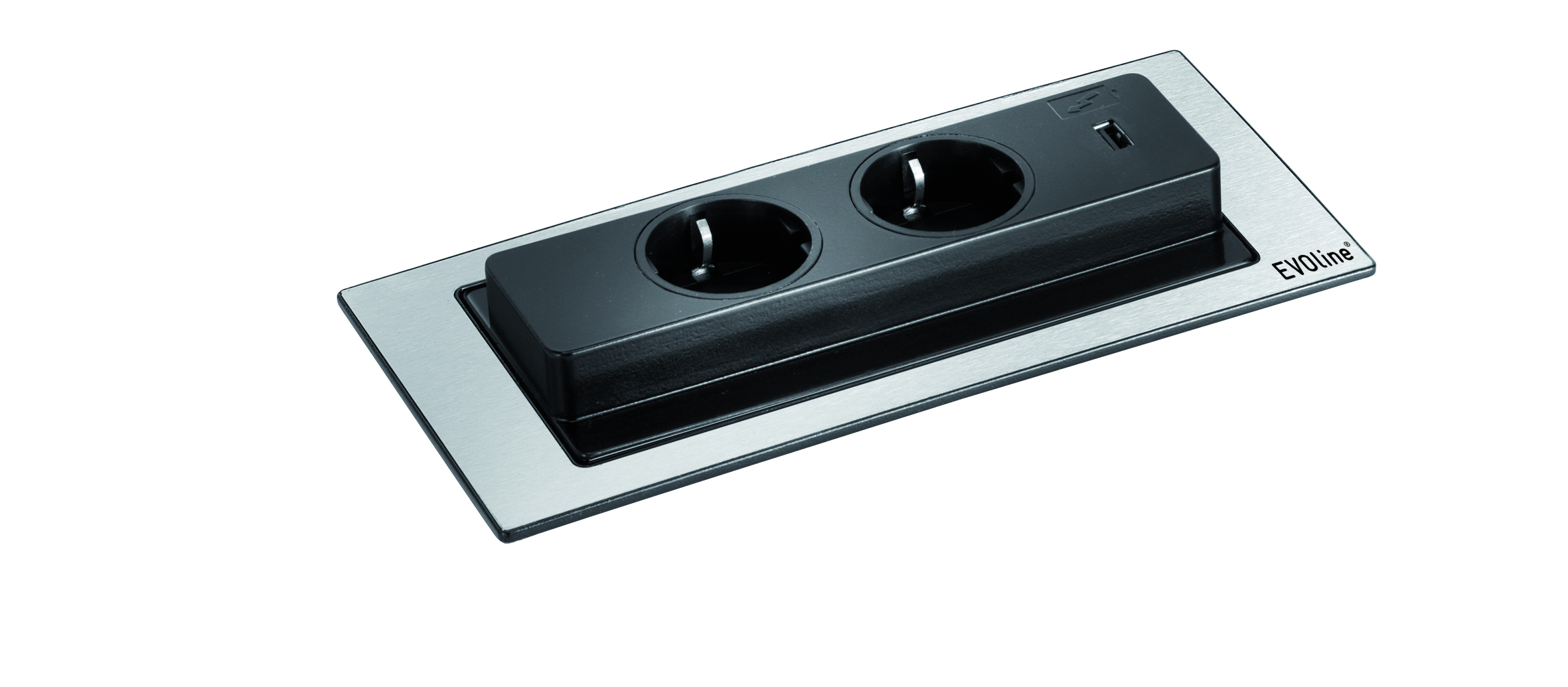 Tischsteckdose Einbausteckdose Versenkbar Steckdose Steckdosenleiste USB  2-fach