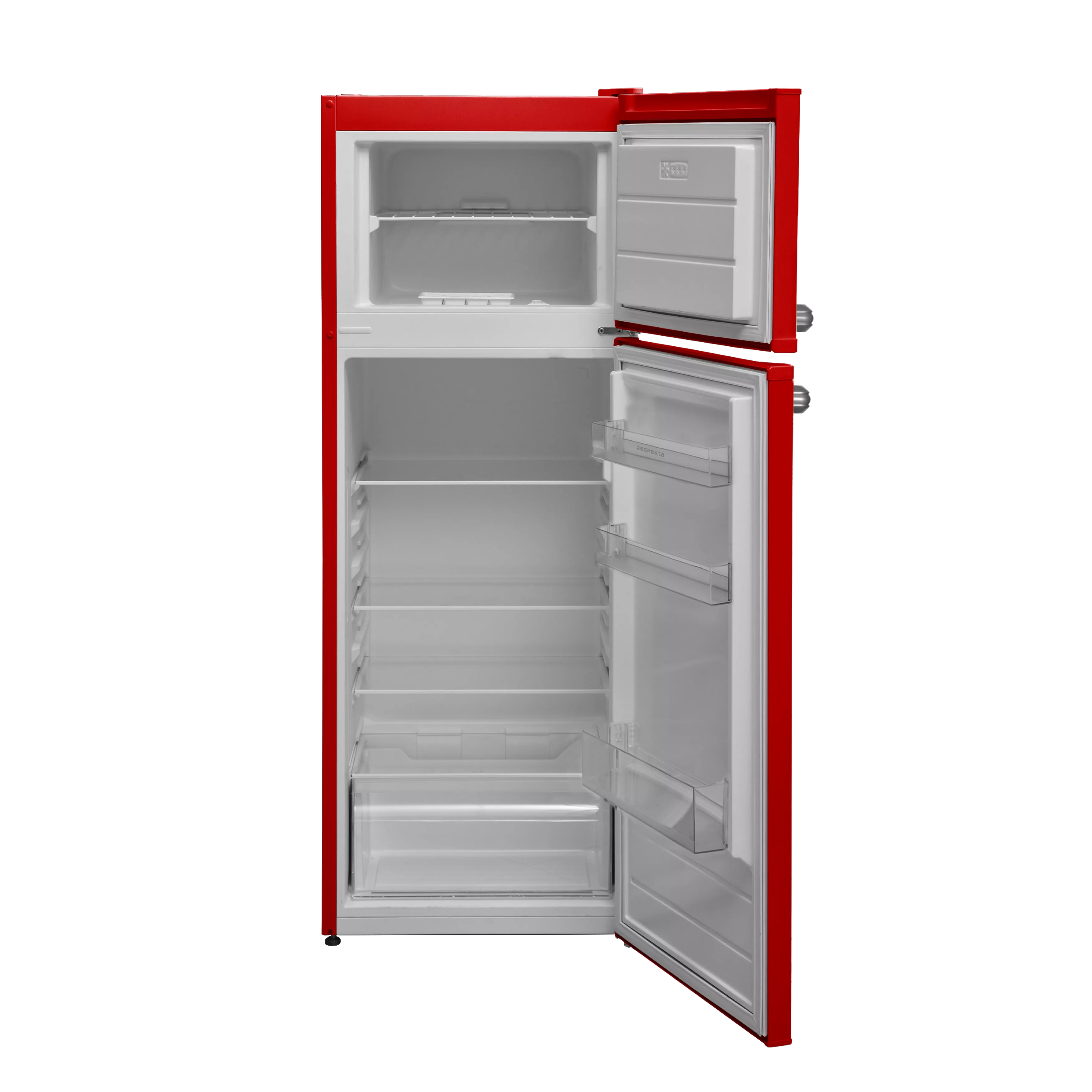 Kühlschrank freistehend 171 Liter 4* Gefrierfach Stand Retro 144 cm Rot Respekta