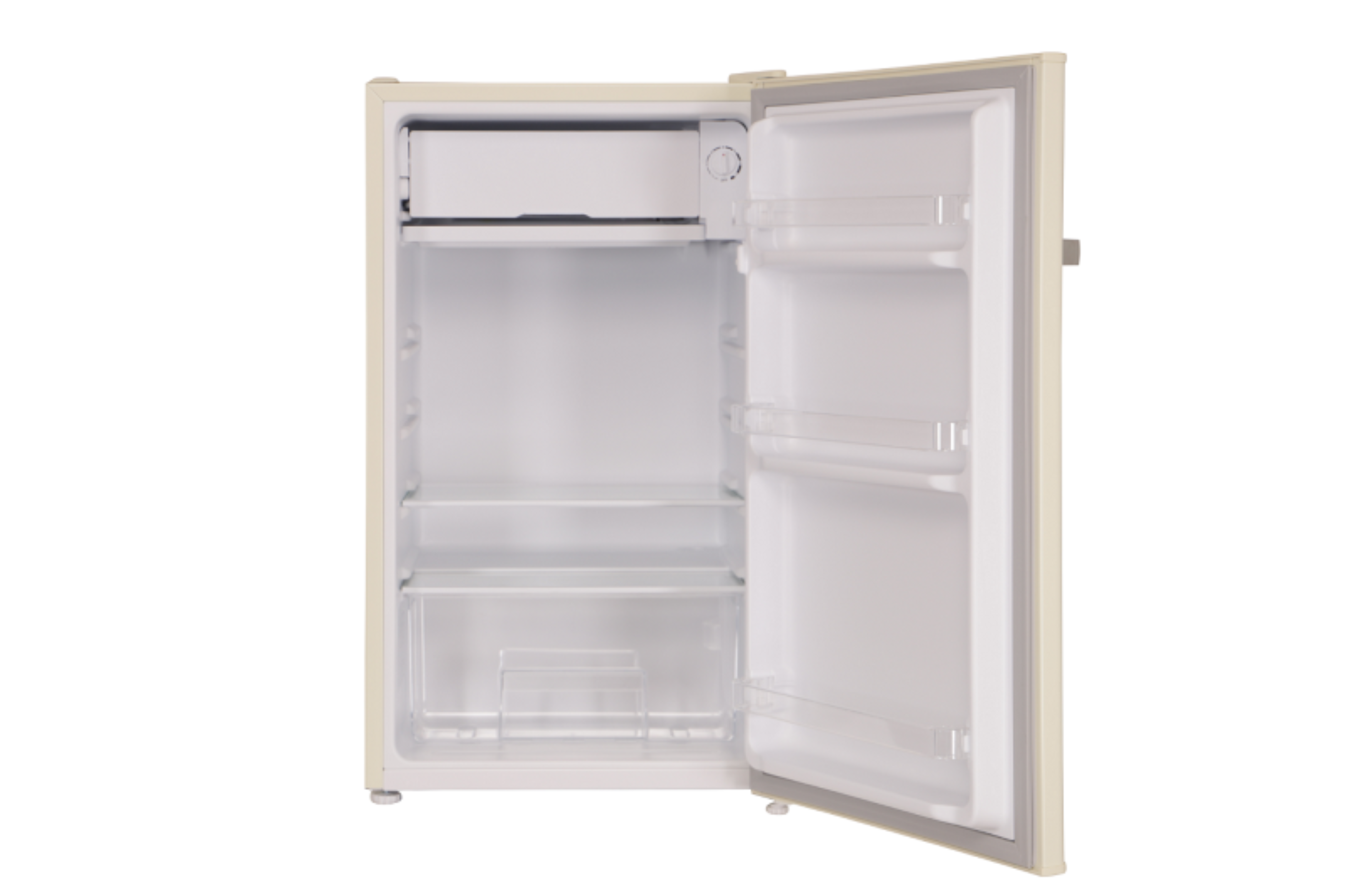 Verpackungsschaden Kühlschrank Kältefach freistehend Retro 83 cm 90 Liter Creme Respekta