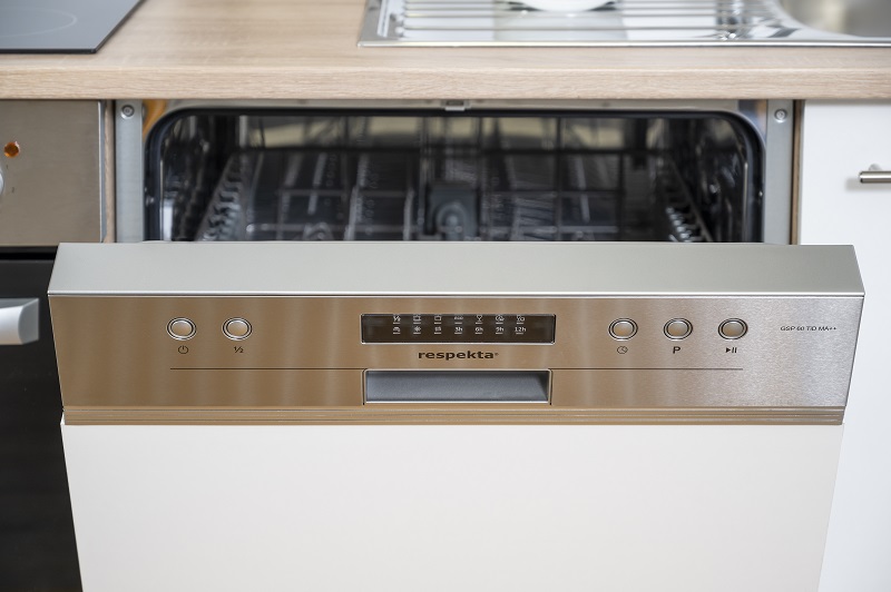 respekta Küchenzeile Küche Küchenblock Einbauküche grau Komplett Eiche 310 cm
