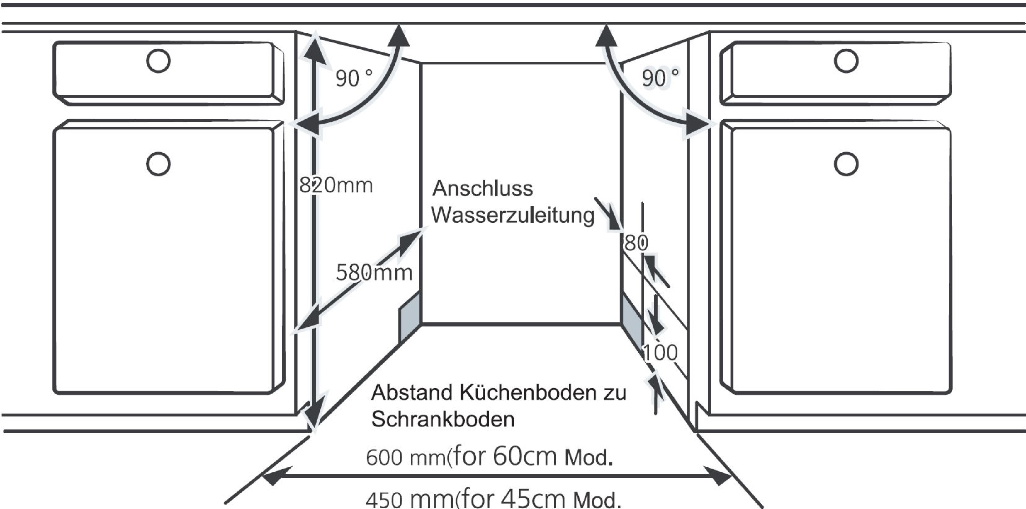 Geschirrspüler Einbau Spülmaschine vollintegriert 60 cm Respekta