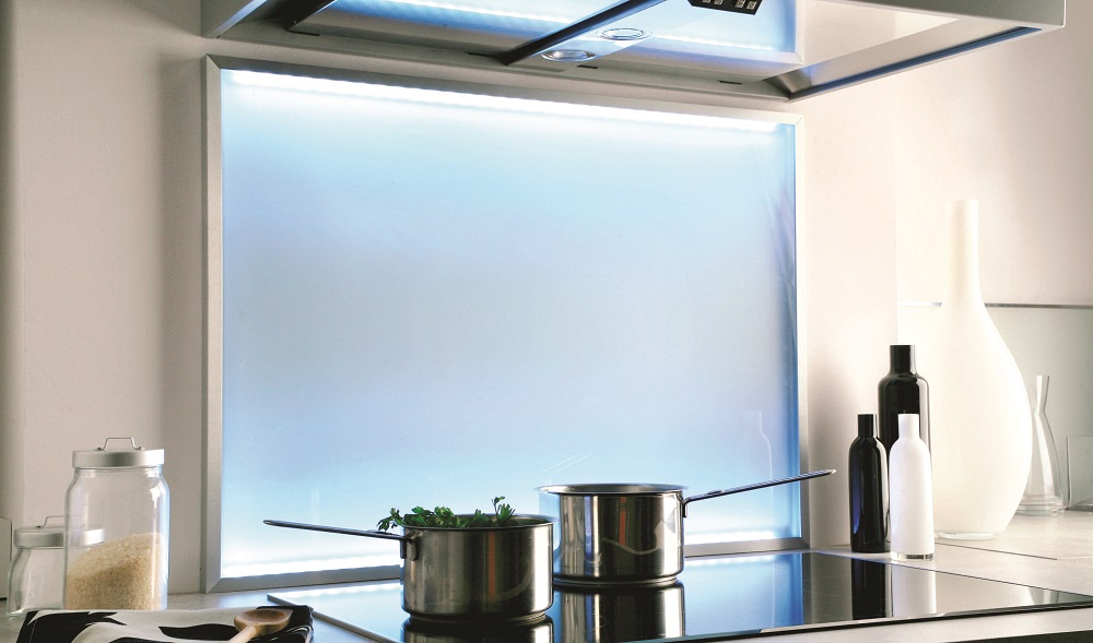 Küchenrückwand Beleuchtet Spritzschutz Herdspritzschutz Wandschutz  Glasplatte