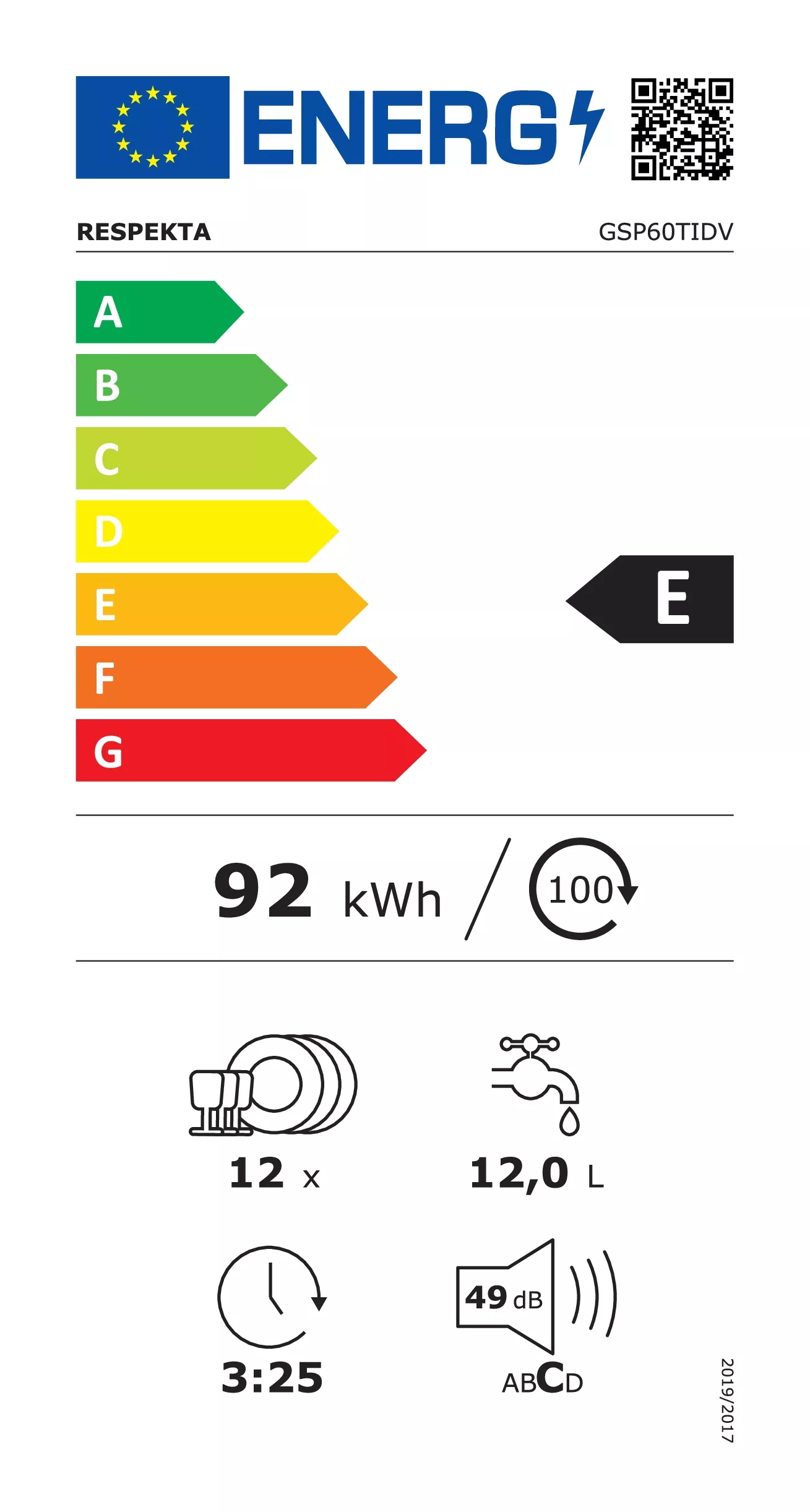 Geschirrspüler Einbau Spülmaschine teilintegriert Aquastop 60 cm Respekta