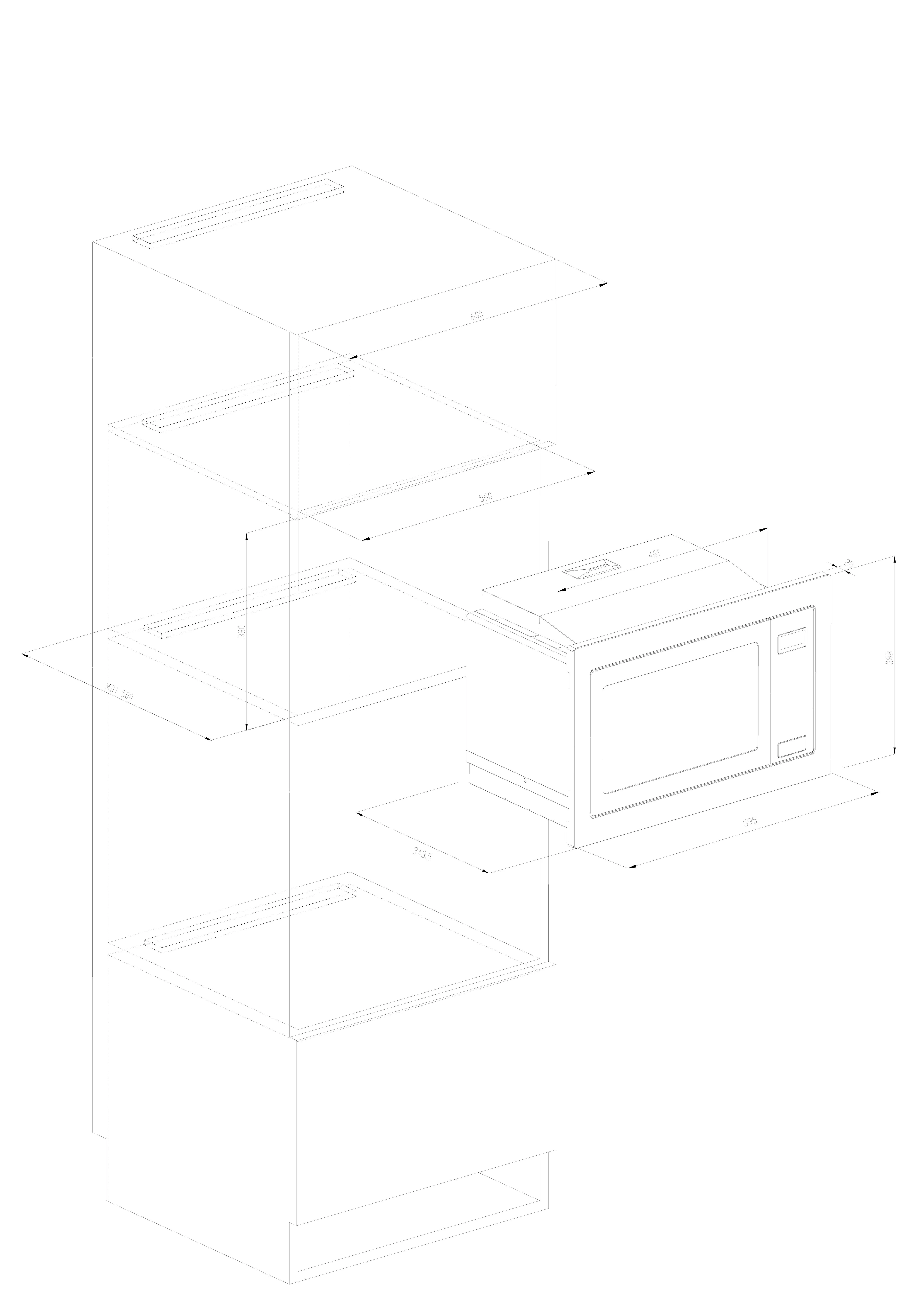  Küchen Buffet Marleen Premium 120 cm Weiß Artisan Eiche Respekta