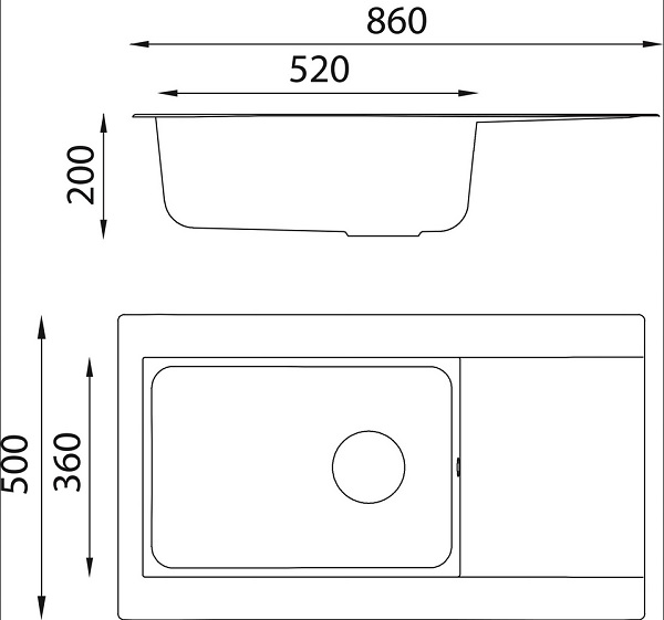 Verpackungsschaden Einbauspüle Küchenspüle Spüle Granit Mineralite 86 x 50 Weiß Respekta Denver