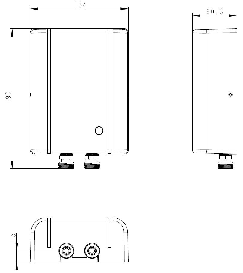 Verpackungsschaden Durchlauferhitzer 5,5 kW Klein Mini elektronisch Niederdruck Thermoflow Elex 5,5